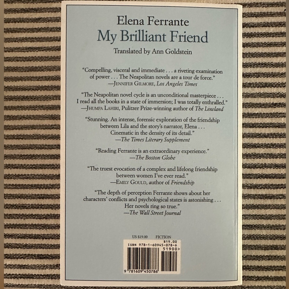 My Brilliant Friend by Elena Ferrante Book - Picture 2 of 3